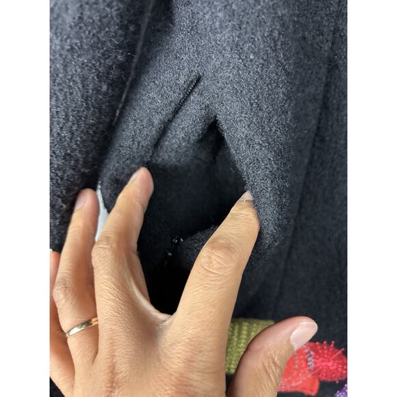 Icelandic Design Button Floral Embroidery Wool Cardigan Sweater Jacket Size M - Picture 5 of 10